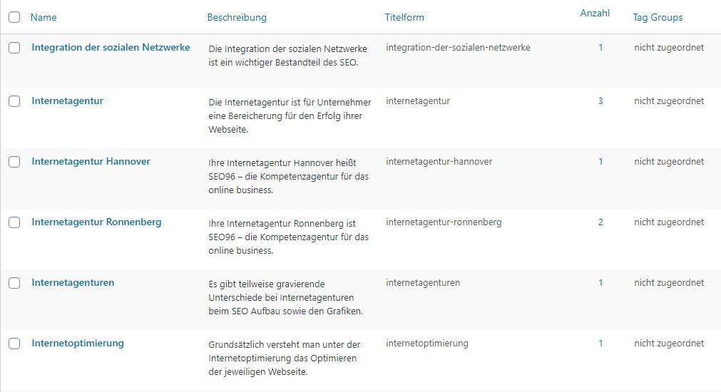 Verzeichnisoptimierung