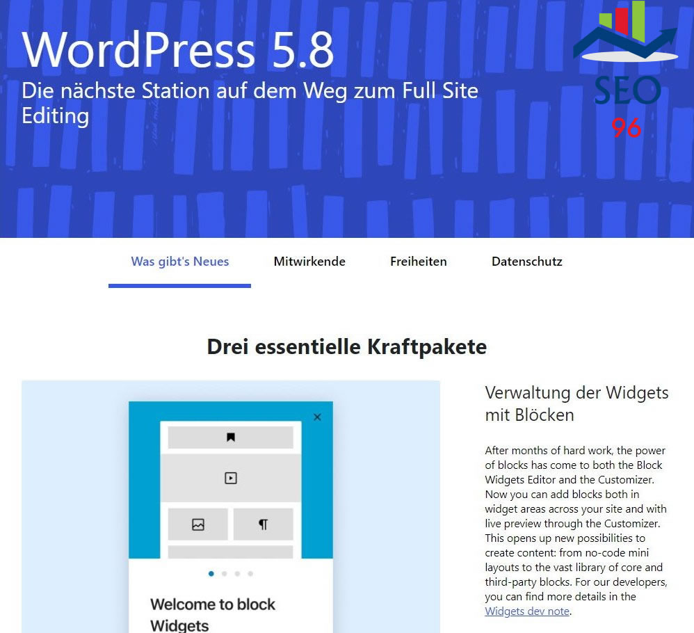 Wordpress update 5.8