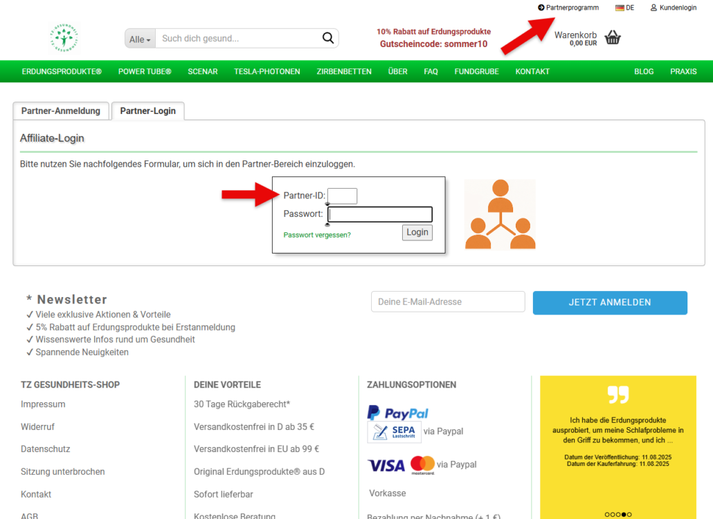 Affiliate Marketing starten